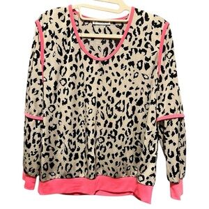 Macaron by Anthropology NWOT 96% Poly/4% Elastane Animal Print Top. Lightweight.